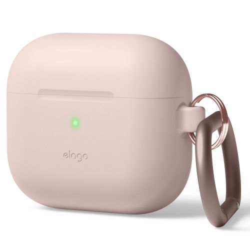 Elago Silicone Cover w/ Hook for Airpods 3rd Gen - Sand Pink