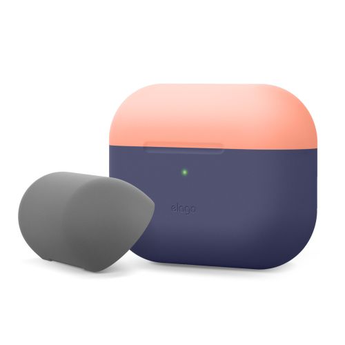 Elago Silicone Cover for Airpods Pro 2 -Jean Indigo/Peach Grey