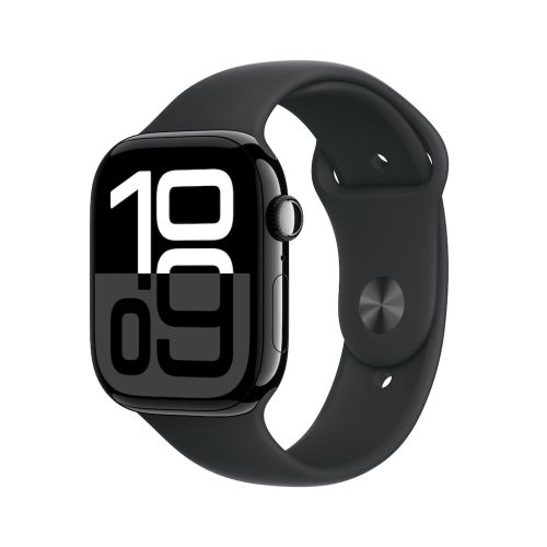 DEMO Apple Watch Series 10 GPS 46mm Jet Black Aluminium - Black Sport Band - S/M