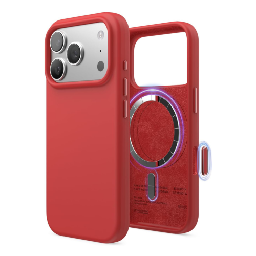 Elago Magnetic Silicone Case for iPhone 18 Pro/17 Pro - Red