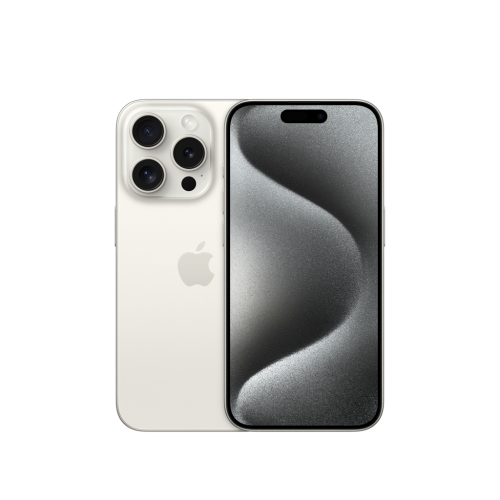Refurbished iPhone 15 Pro 128GB, White titanium, Grade: AA, Battery: Good