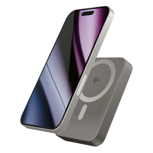 Epico Qi2 Aluminium Mag+ Power Bank 10 000 mAh - Titanium