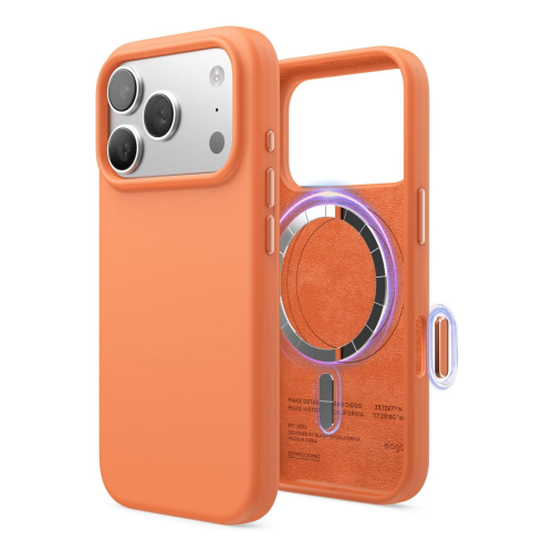 Elago Magnetic Silicone Case for iPhone 18 Pro/17 Pro - Orange