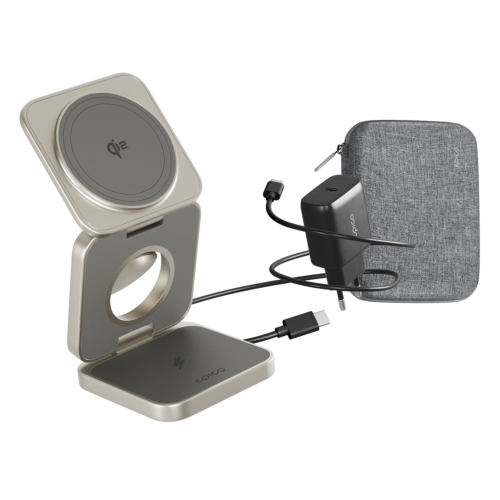 Epico Qi2 3in1 Aluminium Mag+ Wireless Charger - Titanium