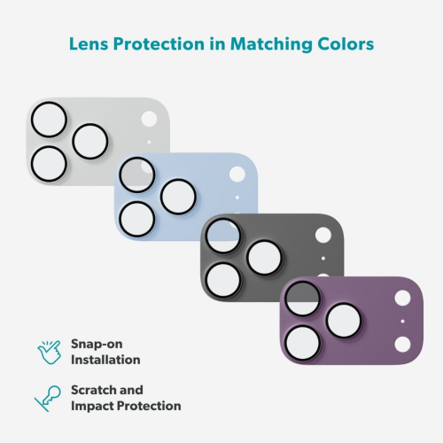 Epico Aluminium AntiReflective Lens & Island Protector for iPhone 18 Pro - Silver