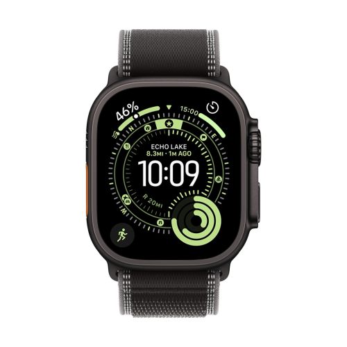 Apple Watch 49mm Black/Charcoal Trail Loop - M/L - Black Titanium Finish