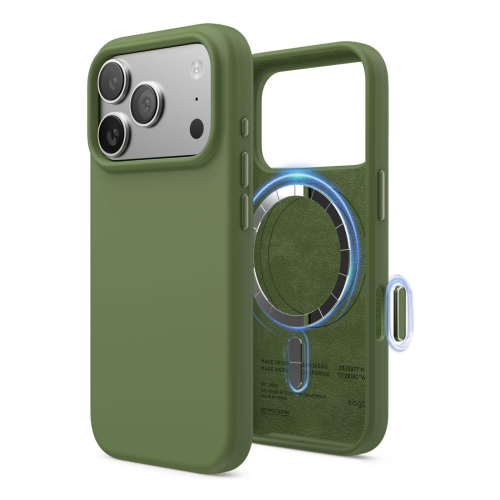 Elago Magnetic Silicone Case for iPhone 18 Pro Max/17 Pro Max - Cedar Green
