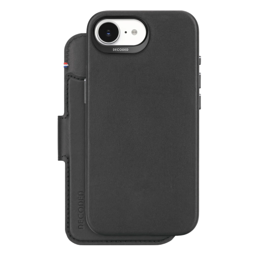 DECODED Leather Wallet Case for iPhone 17e/16e - Black*