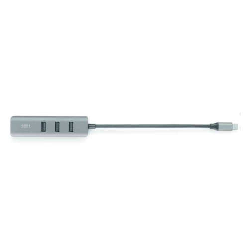 aiino Link USB-C Hub - 3 USB-A and Ethernet - Space Grey - C&C