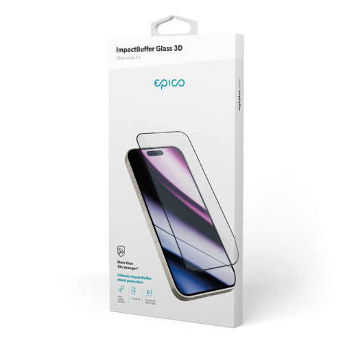 Epico ImpactBuffer Glass 3D for iPhone 15 Plus / 16 Plus