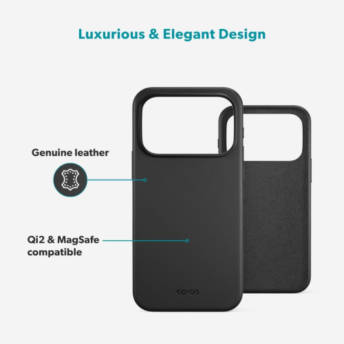 Epico Leather Pro Mag+ Case iPhone 18 Pro Max/17 Pro Max - Black
