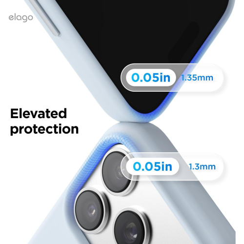 Elago Magnetic Silicone Case for iPhone 18 Pro/17 Pro - Light Blue
