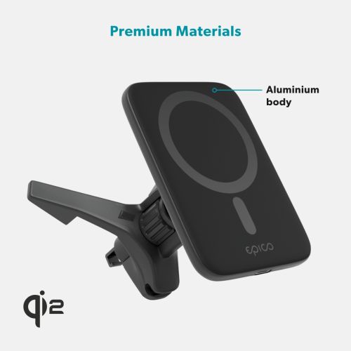Epico Mag+ Ultrathin Car Charger (Qi2) - Black