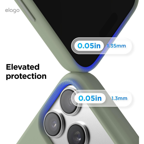Elago Magnetic Silicone Case for iPhone 18 Pro/17 Pro - Khaki Green