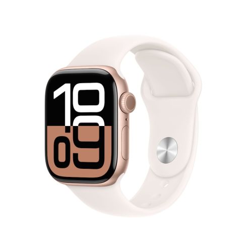 DEMO Apple Watch Series 10 GPS 42mm Rose Gold Aluminium - Light Blush Sport Band - S/M