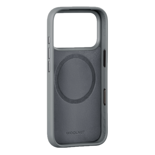 Woolnut Leather Case for iPhone 18 Pro/17 Pro - Grey