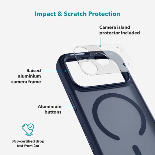 C&C HeroMatte Pro Mag+ Case for iPhone 17 Pro Max - Deep Blue