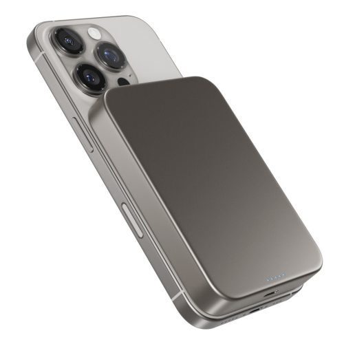 C&C Qi2 Aluminium Mag+ Power Bank 10 000 mAh - Titanium