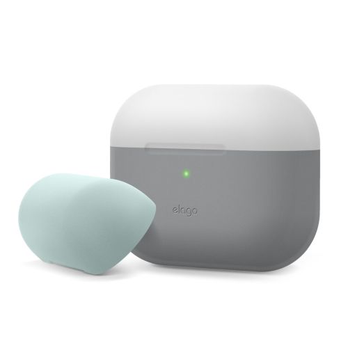 Elago Silicone Cover for Airpods Pro 2 - Dark Grey-Grey/Mint