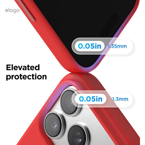 Elago Magnetic Silicone Case for iPhone 18 Pro Max/17 Pro Max - Red