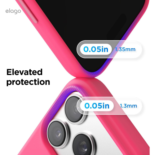 Elago Magnetic Silicone Case for iPhone 18 Pro Max/17 Pro Max - Ice Red