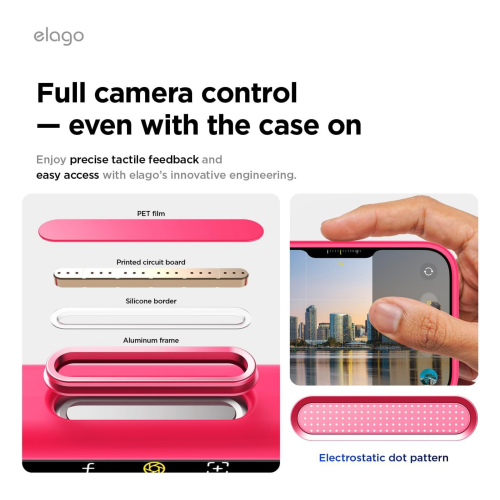 Elago Magnetic Silicone Case for iPhone 18 Pro/17 Pro - Ice Red