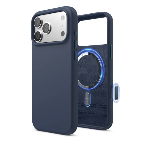 Elago Magnetic Silicone Case for iPhone 18 Pro Max/17 Pro Max - Jean Indigo