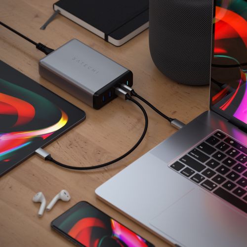 Satechi Dual USB-C/USB 108W PD Travel Charger Space Grey*