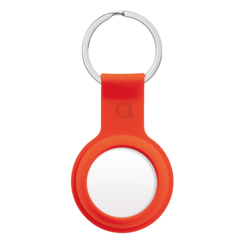 C&C AirTag Silicone Holder with Keychain - Coral