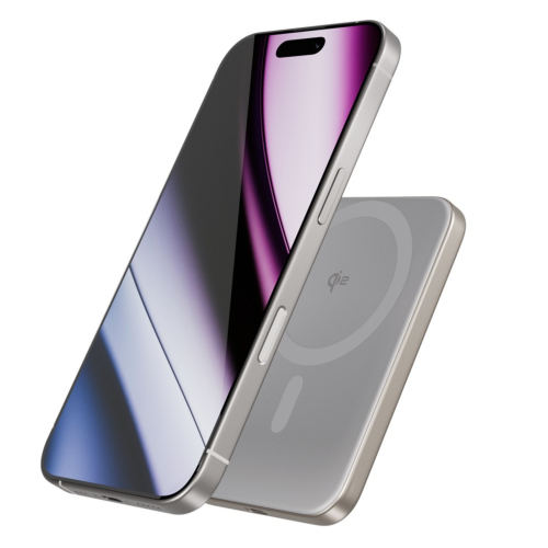 C&C Qi2 Aluminium Mag+ Power Bank 5 000 mAh - Titanium