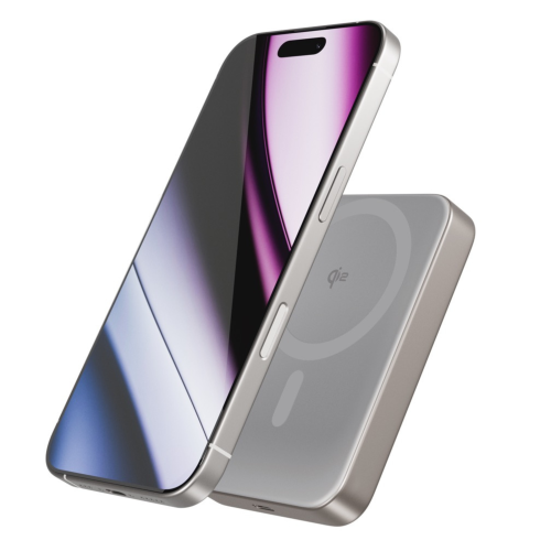 C&C Qi2 Aluminium Mag+ Power Bank 10 000 mAh - Titanium