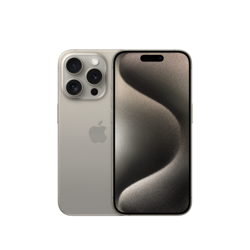 Refurbished iPhone 15 Pro 256GB, Natural titanium, Grade: AA, Battery: Good