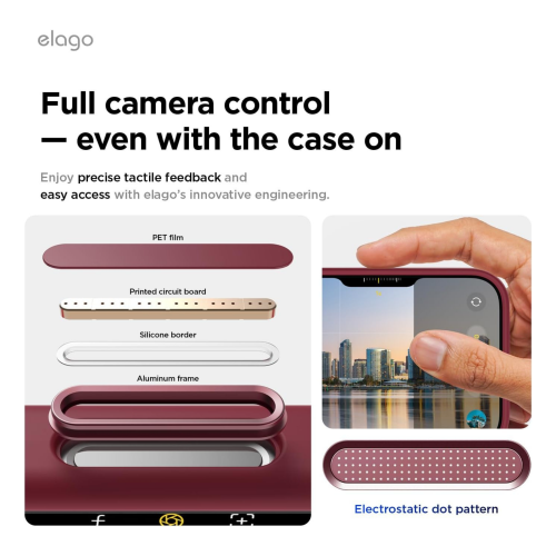 Elago Magnetic Silicone Case for iPhone 18 Pro/17 Pro - Burgundy