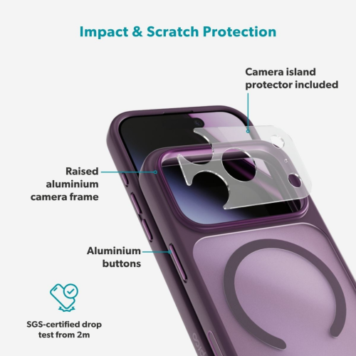 C&C HeroMatte Pro Mag+ Case for iPhone 18 Pro Max/17 Pro Max - Dark Purple