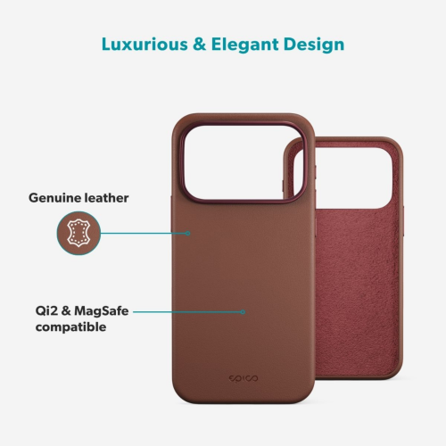Epico Leather Pro Mag+ Case iPhone 18 Pro Max/17 Pro Max - Brown