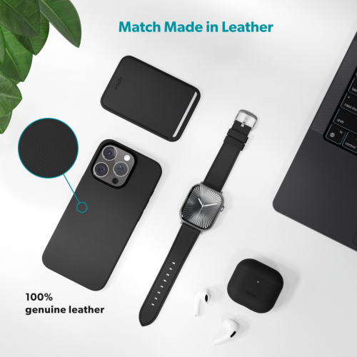 Epico Leather Band for Apple Watch (40-42mm) - Black