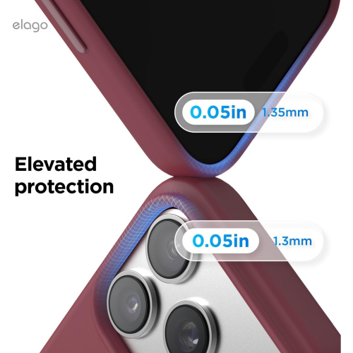 Elago Magnetic Silicone Case for iPhone 18 Pro/17 Pro - Burgundy